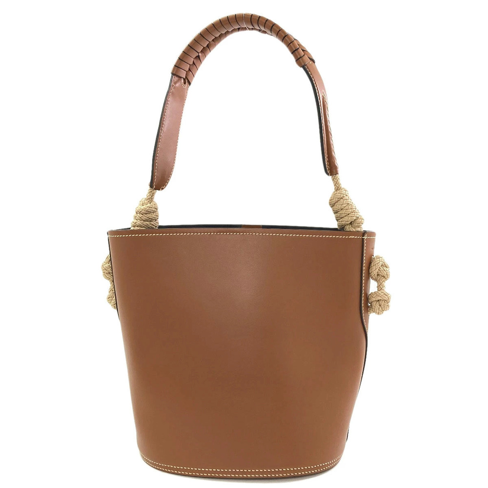 Prada Calfskin Bag Shoulder Tambour Bucket Black